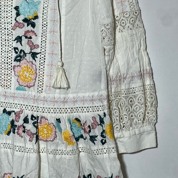 Tory Burch Rent the Runway White Embroidered Boho Dress Cotton Size XS $498 MSRP - Picture 10 of 14